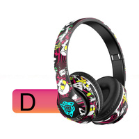 Wireless Bluetooth Headphones - Stylish Over-Ear Design with Long Battery Life, Hi-Fi Sound, and Universal Compatibility (colour D)