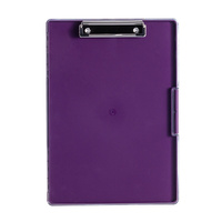 Purple A4 Plastic Document Storage Clipboard - Portable and Durable
