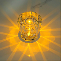 Crystal LED Table Lamp with Starburst Effect, Rechargeable and Portable Design,Type B 90mm (H) *85mm (W)