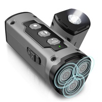 Gray Multifunctional Ultrasonic Dog Repeller &amp; Flashlight - Long-Range SOS Emergency Light