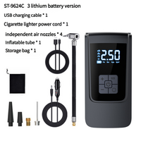 ST-9624C Advanced Portable Wireless Digital Tire Inflator with USB &amp; Cigarette Lighter Charging, 150 PSI Max Pressure