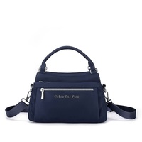 Navy Blue Waterproof Nylon Crossbody Bag - Lightweight and Adjustable Strap Shoulder Bag for Women