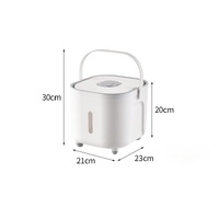 Large Capacity Rice Storage Container with Handle - Airtight, Press-to-Open Design for Convenient Rice Storage 21*23*20cm