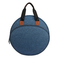 Blue Multi-Pocket Embroidery Storage Bag - Oxford Cloth Handbag Organizer for Cross-Stitch and Thread Storage