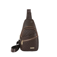 Dark Brown Women&#39;s Quilted Sling Bag - Stylish Crossbody Shoulder Backpack