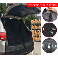 S Magnetic Car Tailgate Mosquito Net - Camping and Outdoor Bug Screen