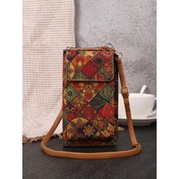 F Elegance Vintage Bohemian Style Wallet with Multi-Compartment Design - Large Capacity Zipper Clutch for Women