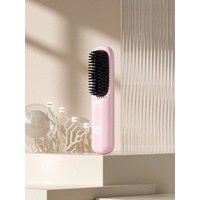 Pink Portable Electric Hair Straightening Brush