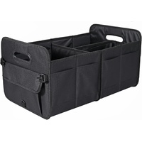 Black Large Car Storage Organizer with Handles, 24x17.6x12.2 in, Collapsible