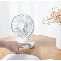 White Portable Mini Fan - Compact, Quiet, and Rechargeable for Personal Cooling