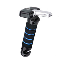 Blue Emergency Car Window Breaker Tool with LED Flashlight - Compact, Safety &amp; Multi-Purpose