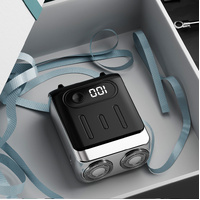 Black Electric Shaver - Compact and Portable, USB Rechargeable with Digital Display, Ergonomic Design