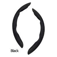 2 PCS Black Steering Wheel Cover - Soft and Comfortable, Fits 38cm Diameter Steering Wheels