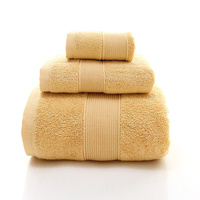 Curry Luxury 100% Cotton Towel Set - 3-Piece Combed Cotton Bath Towel Set