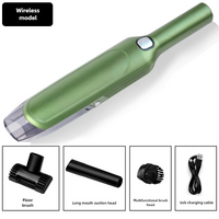 Green Wireless Handheld Car Vacuum Cleaner - 8000Pa Suction, USB Rechargeable, Wet &amp; Dry Use, Lightweight with Washable Filter, 40-Minute Runtime, Mul