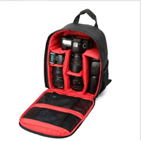 Red Lining Water-Resistant DSLR Camera Backpack with Tripod Holder, Lightweight and Spacious Photography Bag for Outdoor Use(Camera and accessories ar