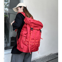 Red Trendy Street Style Backpack - Large Capacity for Hiking, Students &amp; Everyday Use
