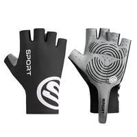 Size M Black Breathable Half-Finger Cycling Gloves - Anti-Slip, Shockproof, and Durable for Men &amp; Women