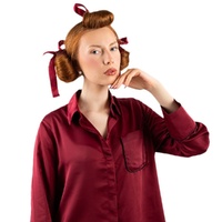 Claret 3 Sticks  No-Heat Hair Curling Ribbon Kit - Silk Ribbon Curling Wand for Sleep-in Styling