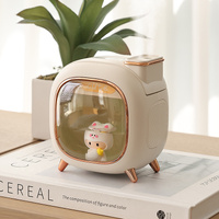 Off White USB Desktop Dual Mist Cute Humidifier with Essential Oil Diffuser, 500ml Large Capacity, Quiet Aromatherapy Machine for Bedroom and Office