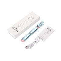 Blue LED Facial Skincare Wand - Portable Eye Care Device, EMS Microcurrent &amp; Red Light Therapy for Wrinkles, Dark Circles, and Puffiness Relief
