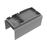 Grey Multi-Function Sofa Cup Holder Tray, Silicone Drink Organizer, Adjustable and Easy-to-Clean Sofa Armrest Storage Box for Drinks, Snacks, and Gadg