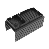 Black Multi-Function Sofa Cup Holder Tray, Silicone Drink Organizer, Adjustable and Easy-to-Clean Sofa Armrest Storage Box for Drinks, Snacks, and Gad