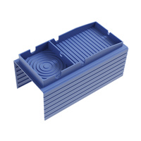 Blue Multi-Function Sofa Cup Holder Tray, Silicone Drink Organizer, Adjustable and Easy-to-Clean Sofa Armrest Storage Box for Drinks, Snacks, and Gadg