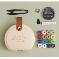 Apricot Portable Sewing Kit with Threads, Needles, and Tools - Compact Travel Case for Sewing Accessories