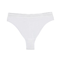 Size S White Comfortable  High-Waisted Thong Underwear – 3-Pack for Everyday Comfort