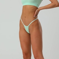 Size L Minimalist String Thong Underwear - 6-Pack in Black, White, Tango Red, Grey, Mint Green, and Violet