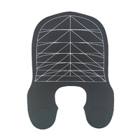 Black Striped Silicone Hairdressing Cape - Extended Oversized Shoulder Pad for Hair Dyeing and Perming