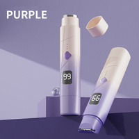 Gradient Purple Double-Headed Hair Removal Trimmer - Precision Shaving &amp; Shortening with Type-C Charging