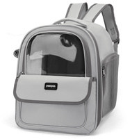 Gray Pet Carrier Backpack - Space Capsule Design for Cats &amp; Small Dogs