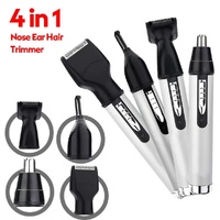 4-in-1 Electric Nose &amp; Ear Hair Trimmer Set - USB Rechargeable Grooming Kit