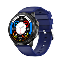 Blue Round 1.3 Touch Screen Smartwatch with Heart Rate &amp; Fitness Tracking"