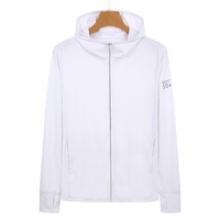 XL White Long Sleeve UV Protection Summer Breathable Knitted Ice Silk Outdoor Sun Protection Clothing - Unisex Thin Sunscreen Shirt