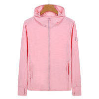 XL Pink Long Sleeve UV Protection Summer Breathable Knitted Ice Silk Outdoor Sun Protection Clothing - Unisex Thin Sunscreen Shirt