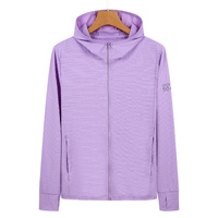 XL Purple Long Sleeve UV Protection Summer Breathable Knitted Ice Silk Outdoor Sun Protection Clothing - Unisex Thin Sunscreen Shirt