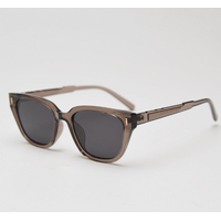 Cool Tea All Gray Retro Small Frame Sunglasses - Black - UV Protection