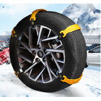 Heavy-Duty Universal Car Anti-Slip Chains - 4-Pack Rubber Tire Traction Mats for Snow and Mud