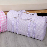 Purple Travel Bag with Large Capacity - Stylish Striped Backpack for Short Trips, 40x28x10cm