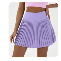 High waist purple pleated skirt | built-in shorts to prevent exposure - suitable for yoga, badminton and golf  Size XL