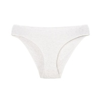 Light Grey 4 pcs High-Waisted Cotton Bikini Briefs for Women, Slim Fit &amp; Comfortable L Size