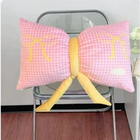 Pink Cute Butterfly Knot Pillow | Soft Bed &amp; Seat Cushion, Decorative Throw Pillow for Home &amp; Car 65x40cm