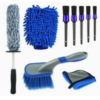 9-Piece Car Cleaning and Detailing Kit - Comprehensive Auto Wash Set with Brushes, Towels, and More