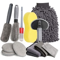 12-Piece Car Cleaning and Detailing Kit - Comprehensive Auto Wash Set with Brushes, Towels, and More