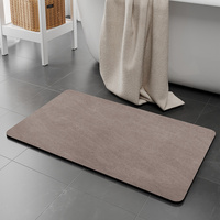 Brown Quick-Dry Absorbent Non-Slip Bath Rug for Bathroom, Kitchen &amp; Entryway 45x70cm