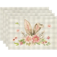 Easter Cotton-Linen Placemats - Set of 4 Anti-Stain Table Mats(Style 2)