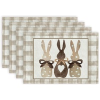 Easter Cotton-Linen Placemats - Set of 4 Anti-Stain Table Mats(Style 5)